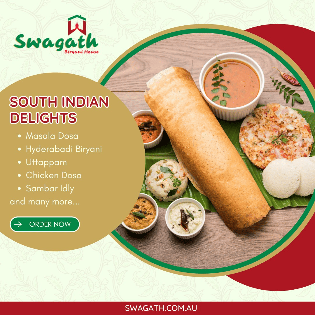 Assorted South Indian dishes from Swagath restaurant