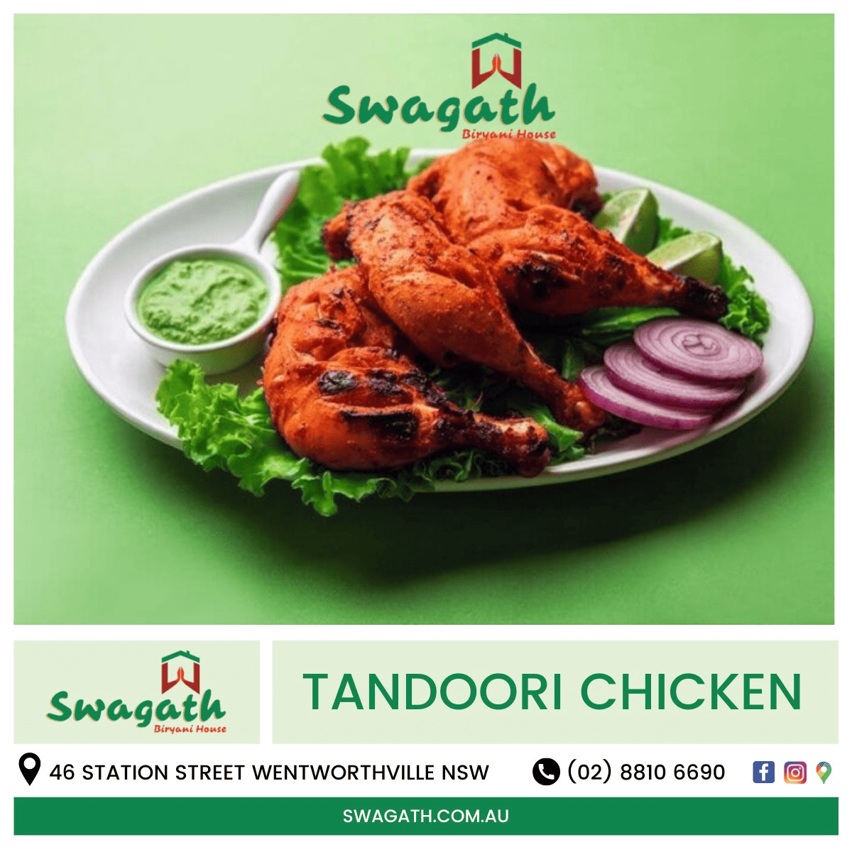 Tandoori chicken: A sizzling Tandoor specialty dish